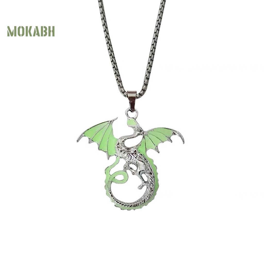 Vòng cổ Mặt Hình Rồng Bay Phát Quang Phong Cách Hip Hop Cổ Điển Cho Cặp Đôi