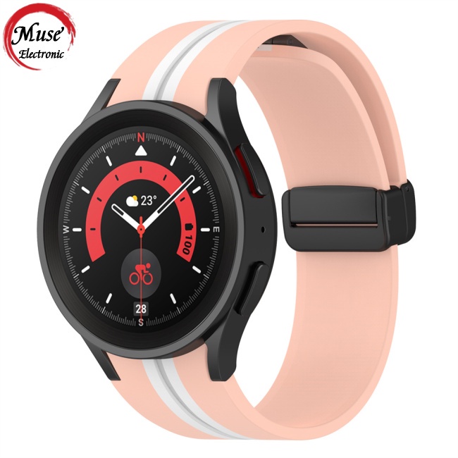 Dây Đeo Silicon Hai Màu Thay Thế Cho Đồng Hồ Thông Minh Galaxy Watch5 / 5 Pro / 4 / 4