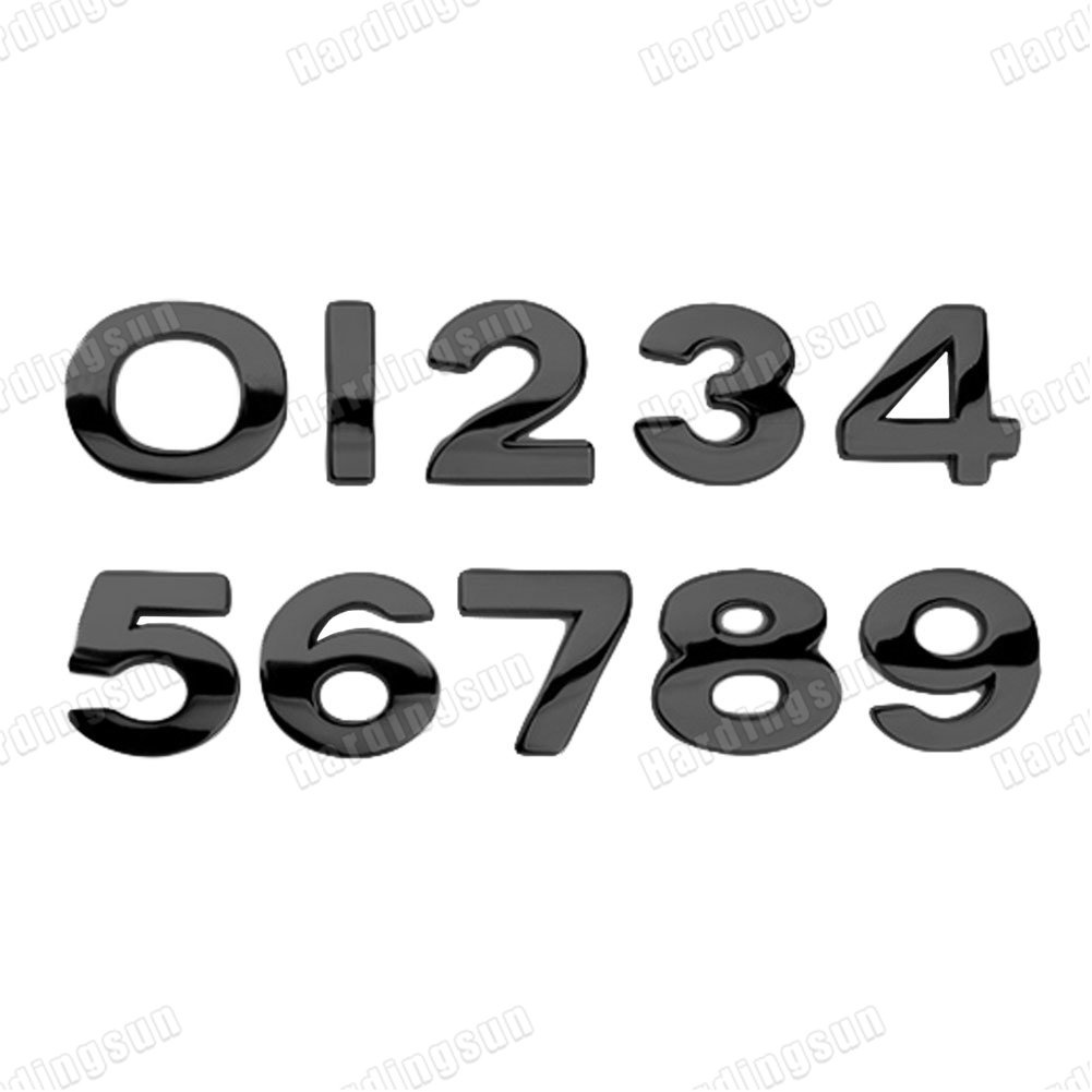 1 Miếng Dán Chữ Cái A-Z 0-9 3D Bằng Kim Loại Màu Đen Trang Trí Xe Hơi DIY