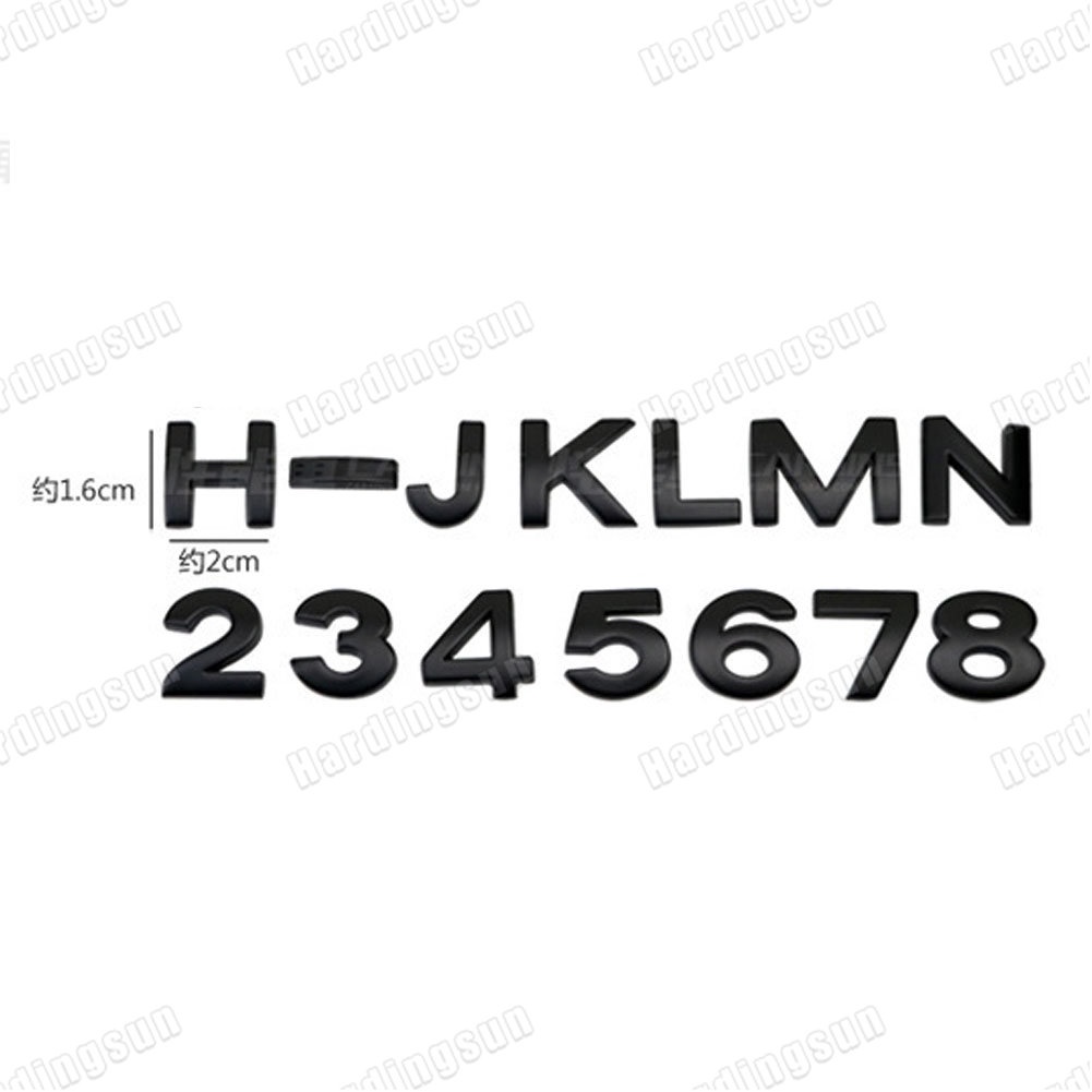 1 Miếng Dán Chữ Cái A-Z 0-9 3D Bằng Kim Loại Màu Đen Trang Trí Xe Hơi DIY