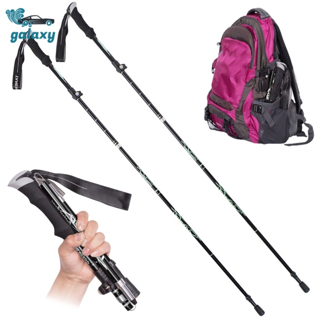 Galaxy Bộ 2 Gậy Đi Bộ 5 Khúc Gấp Gọn Thoáng Khí Thoải Mái Cho Nam Và Nữ
