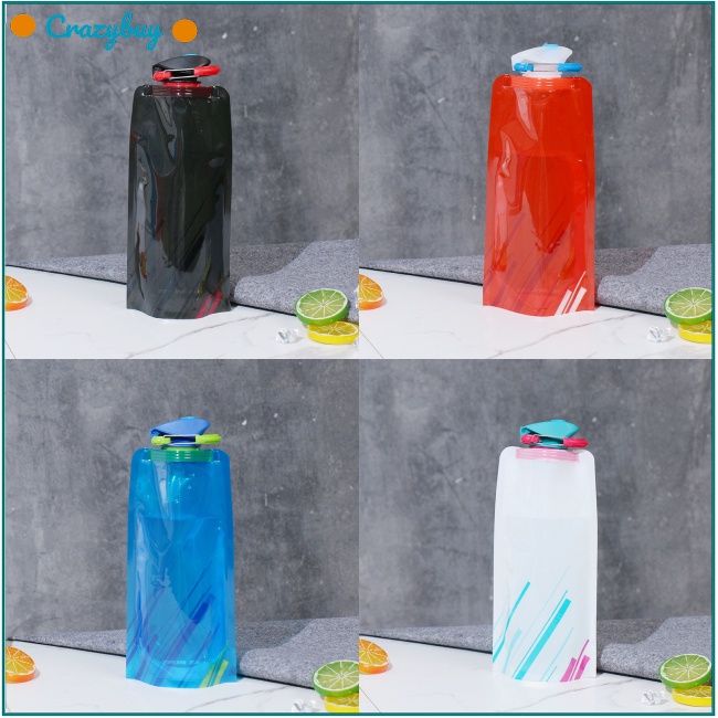 Cr Set 8 Bình Đựng Nước 700ml Có Nắp Vặn Chống Rò Rỉ Có Thể Tái Sử Dụng Dùng Khi Đi Cắm Trại