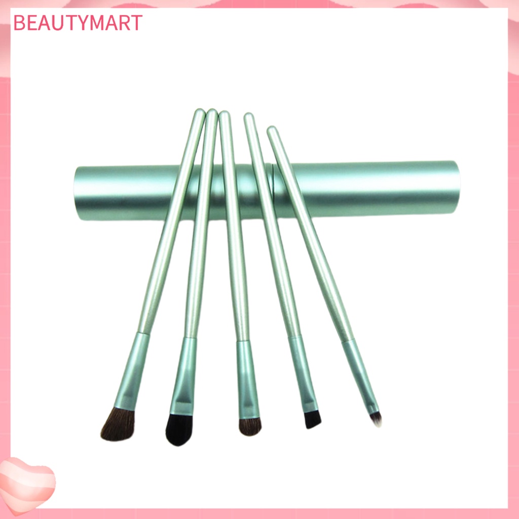Set 5 Cọ Trang Điểm beautymart Thiết Kế Ống Nhôm Tiện Dụng