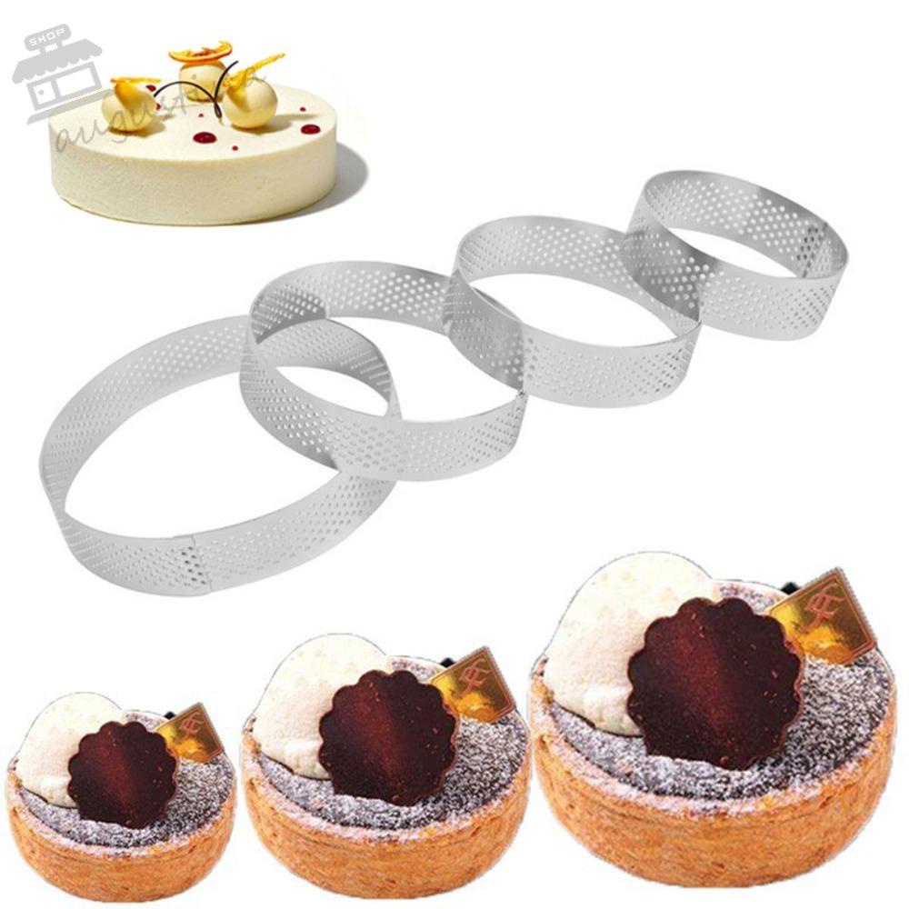 AUGUSTINA Khuôn Làm Bánh Mousse Bằng Thép Không Gỉ Tùy Chỉnh Tiện Dụng DIY