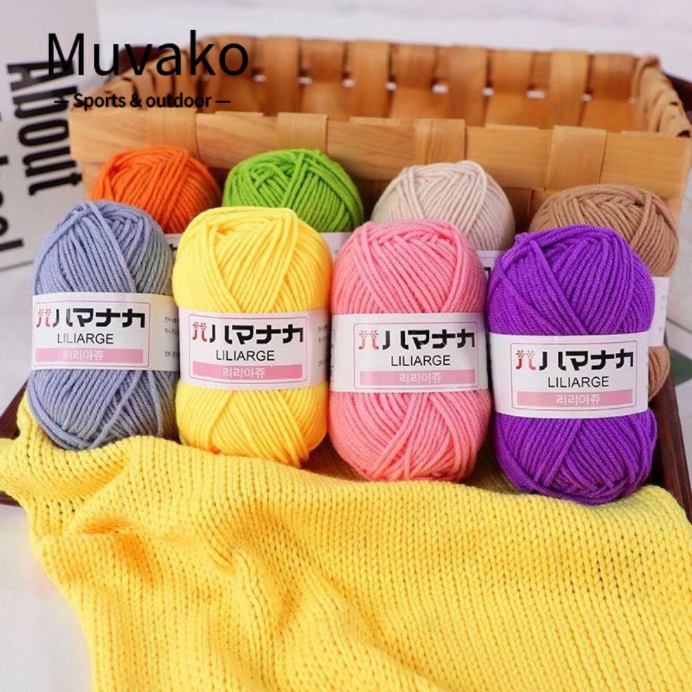 Bộ 3 Cuộn Chỉ Cotton 4 Sợi Dùng Đan Len DIY