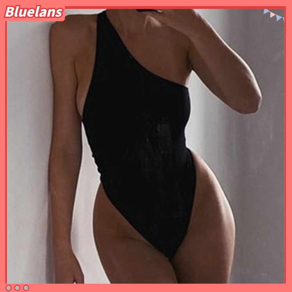 Bộ Đồ Bơi Một Mảnh Màu Trơn Trễ Vai Gợi Cảm Cho Nữ