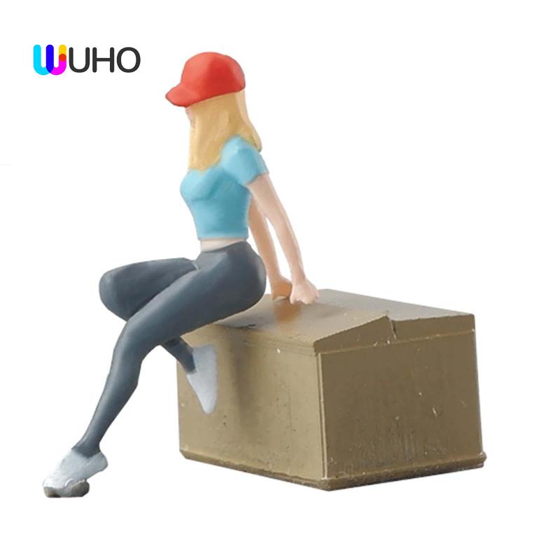 Mô Hình Cô Gái Bằng Nhựa Resin Trang Trí Tiểu Cảnh Diorama Thu Nhỏ