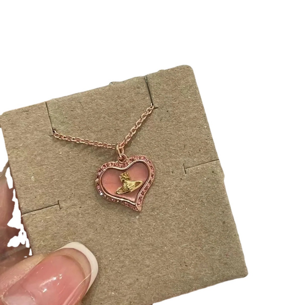 VIVIENNE WESTWOOD Tình Yêu Kim Cương Necklace Saturn Pendant