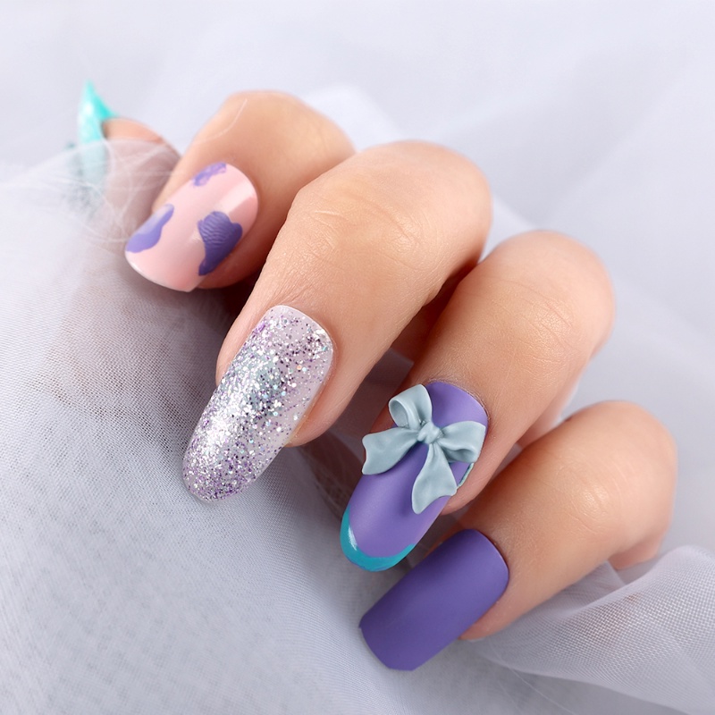 Set 30 Nơ Ruy Băng 3D Tự Dính Trang Trí Móng Tay