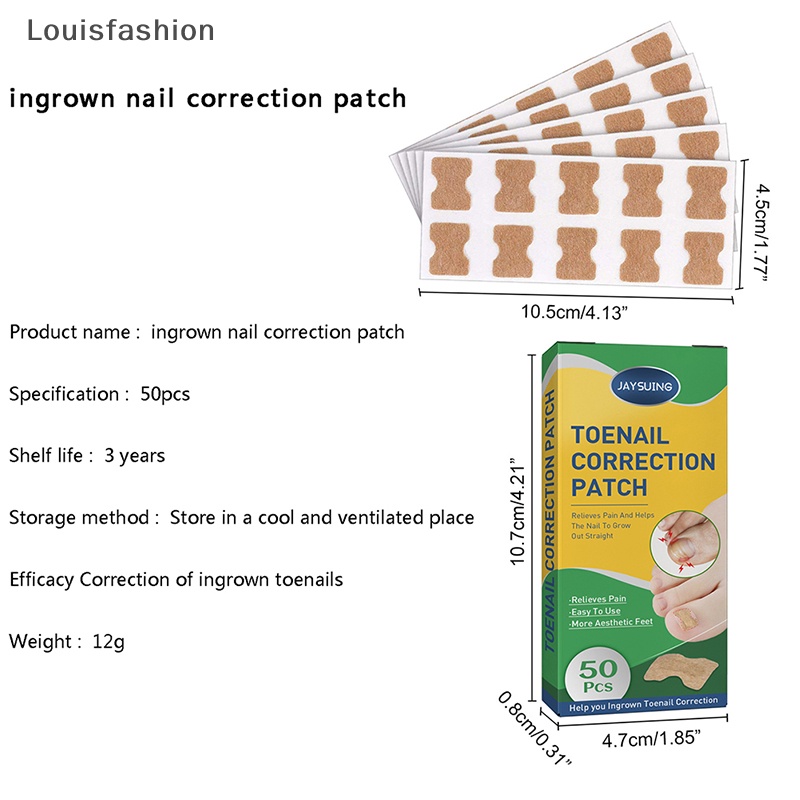 Bộ 50 Miếng Dán Chỉnh Sửa Móng Chân Cái Louisfashion