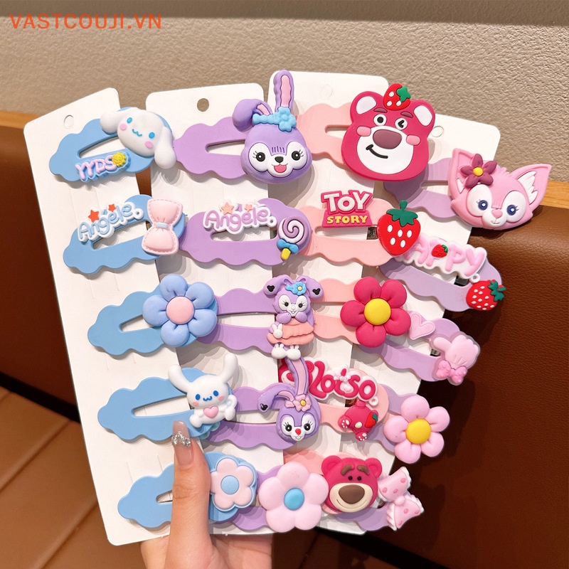 1 Bộ Kẹp Tóc Nhiều Màu Sắc Dễ Thương Cho Bé Gái