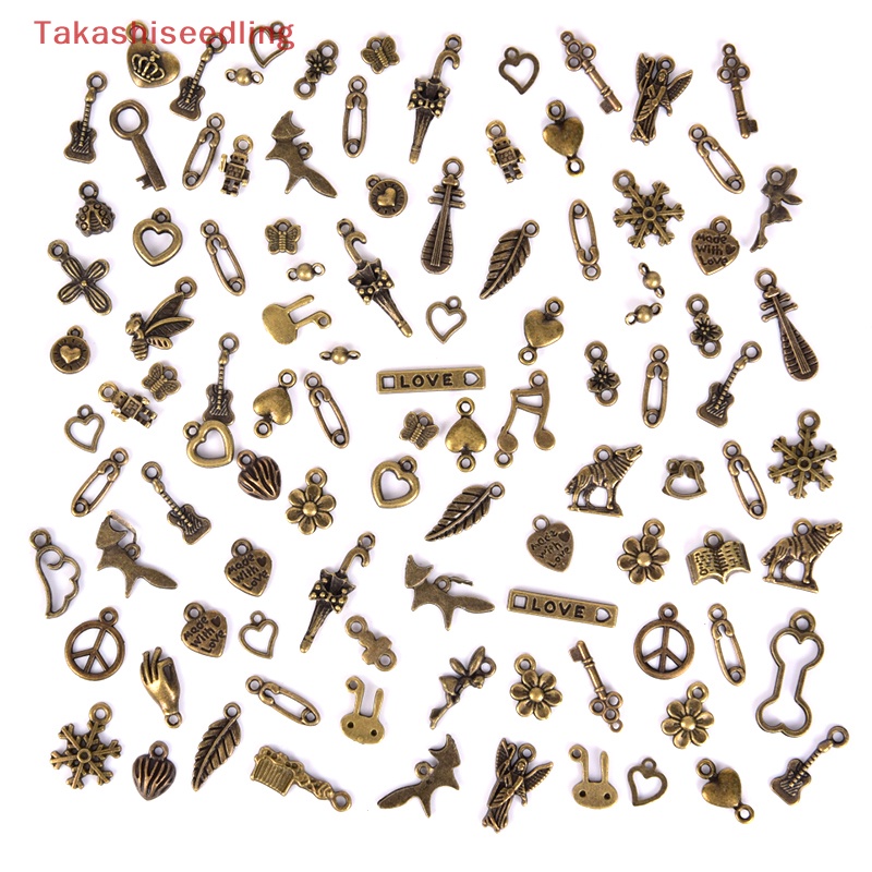 Set 100 / 50 Mặt Dây Chuyền Phong Cách Cổ Điển Tự Làm Trang Sức Tiện Dụng