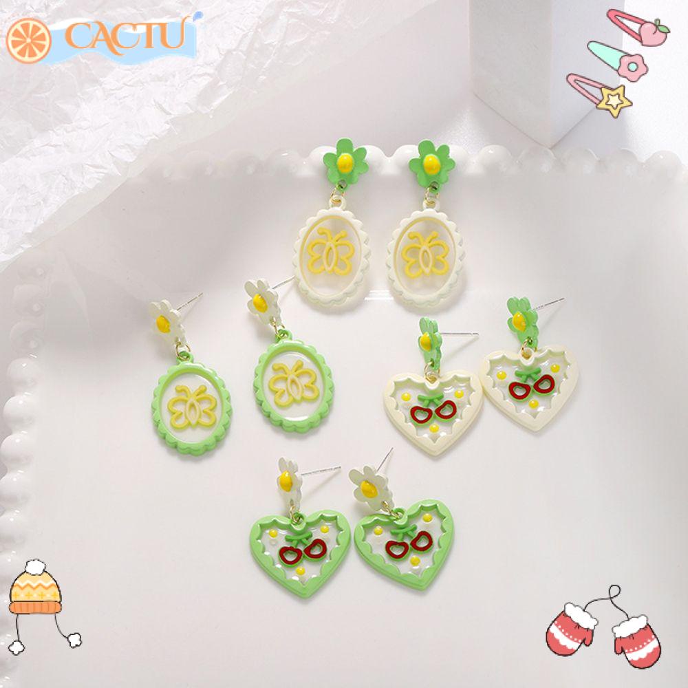 CACTU Khuyên Tai Lủng Lẳng Hình Bướm Trái Tim 2022