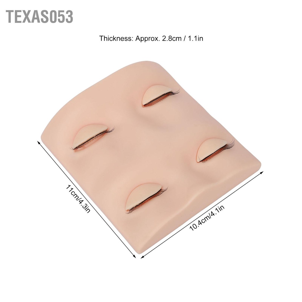 Texas053 Cây Nối Mi Thực Hành Đầu Manocanh Người Mới Trang Điểm Búp Bê Với 2 Cặp Mí Mắt Thay Thế