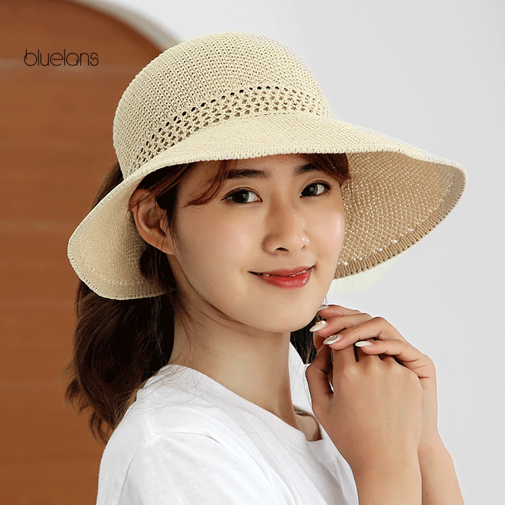 Nón Cối Rộng Vành Phối Nơ Thời Trang Cho Nữ