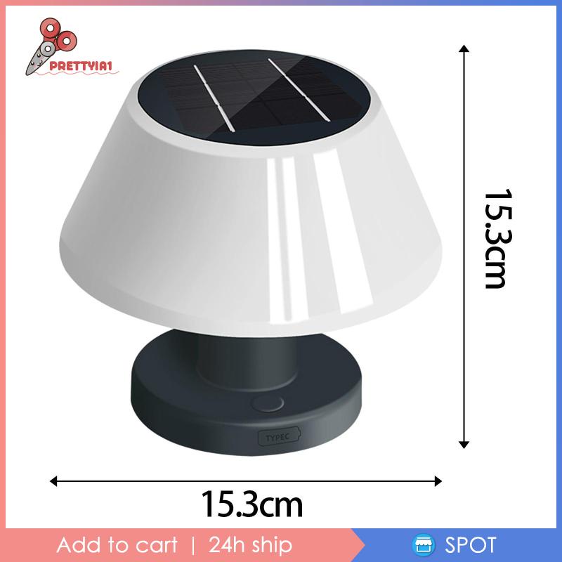 [Prettyia1] Đèn LED Để Bàn Năng Lượng Mặt Trời Ban Đêm Có Thể Sạc Lại