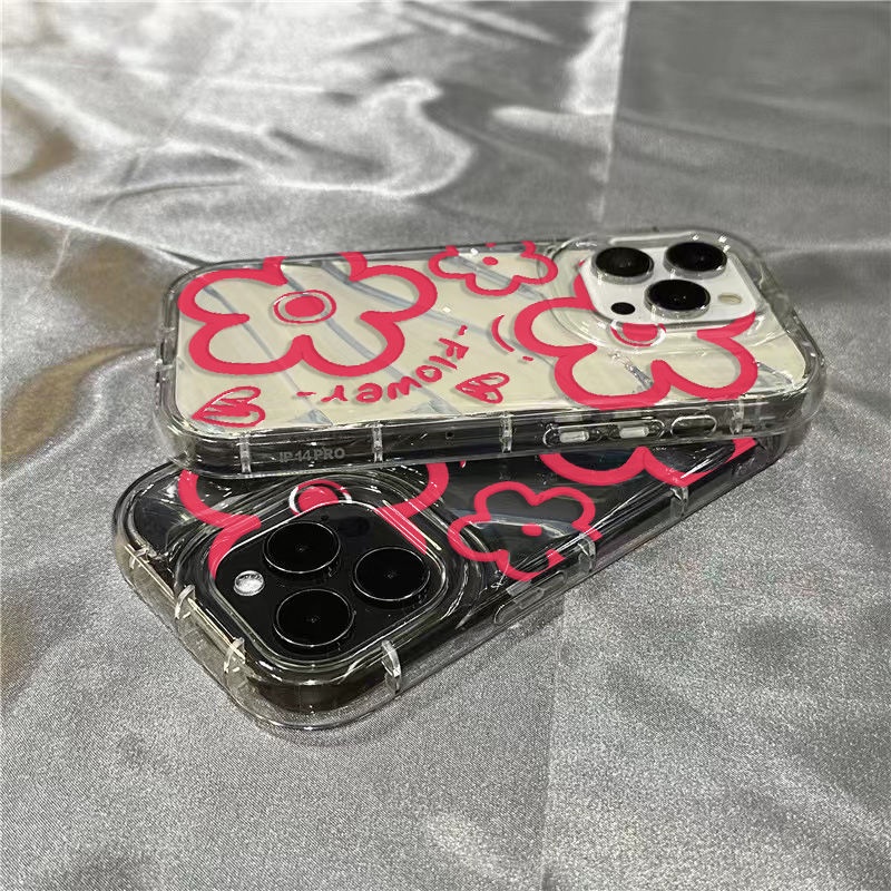 Ốp Điện Thoại Mềm Trong Suốt Họa Tiết Hoa Dễ Thương Cho Iphone 14Promax 1312 / 11 7 / 8plus xr / sins DN5W