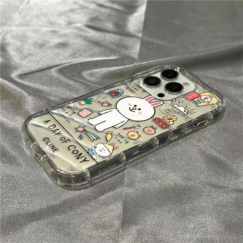 Ốp Điện Thoại Mềm Trong Suốt In Hình Thỏ Trắng Dễ Thương Cho Iphone 117 81312sins 14Promax / xr JF0C