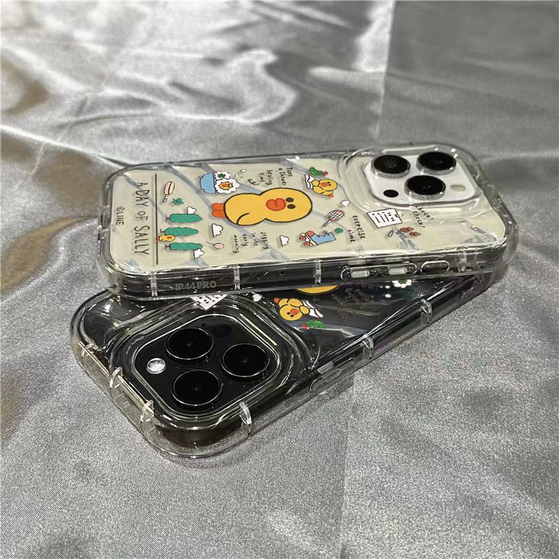 Ốp Điện Thoại Mềm Trong Suốt In Hình Chú Vịt Vàng Dễ Thương Cho iPhone14promax 1312 / 11 7 / 8plus xr / sins PHVA