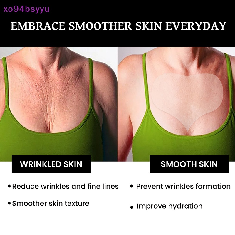 Set 5 Miếng Dán Ngực Xo94Bsyu Bằng Silicon Trong Suốt Dưỡng Ẩm Chống Nếp Nhăn Chống Lão Hóa Có Thể Tái Sử Dụng