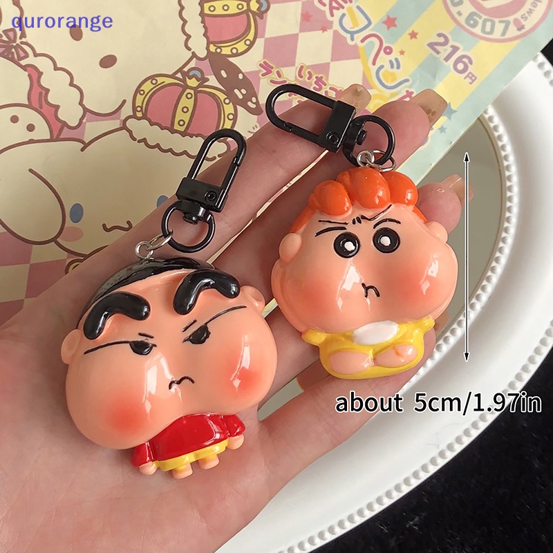 Qurorange Crayon Shin-Chan Nohara Himawari Boochan Cute Cartoon Keychain Kawaii Toy Backpack Pendant Schoolbag Decoration Kid Holiday Gift rorh