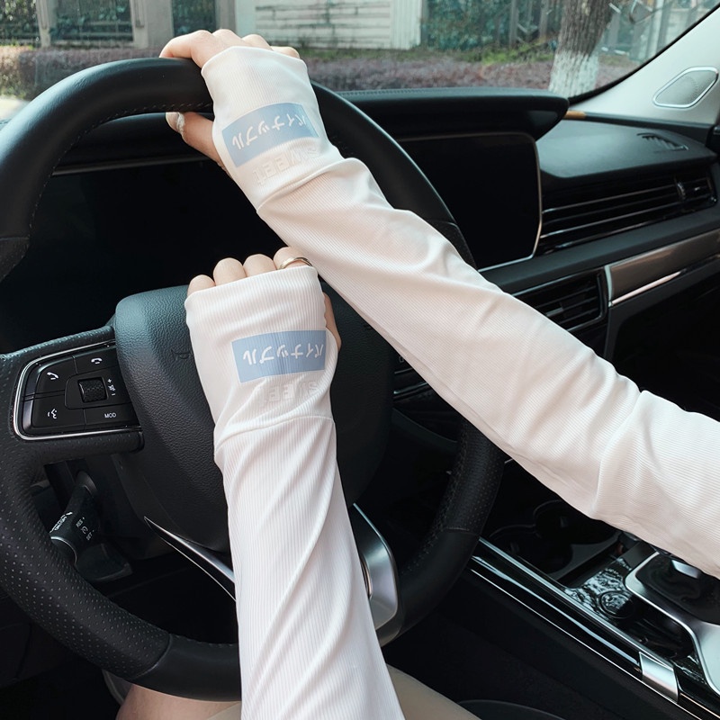 Kem chống nắng Ice Sleeves Ice Silk Sleeves Cool Sleeves  Bảo vệ Uv chống nắng lái xe lỏng lẻo  Tay áo bảo vệ cánh tay
