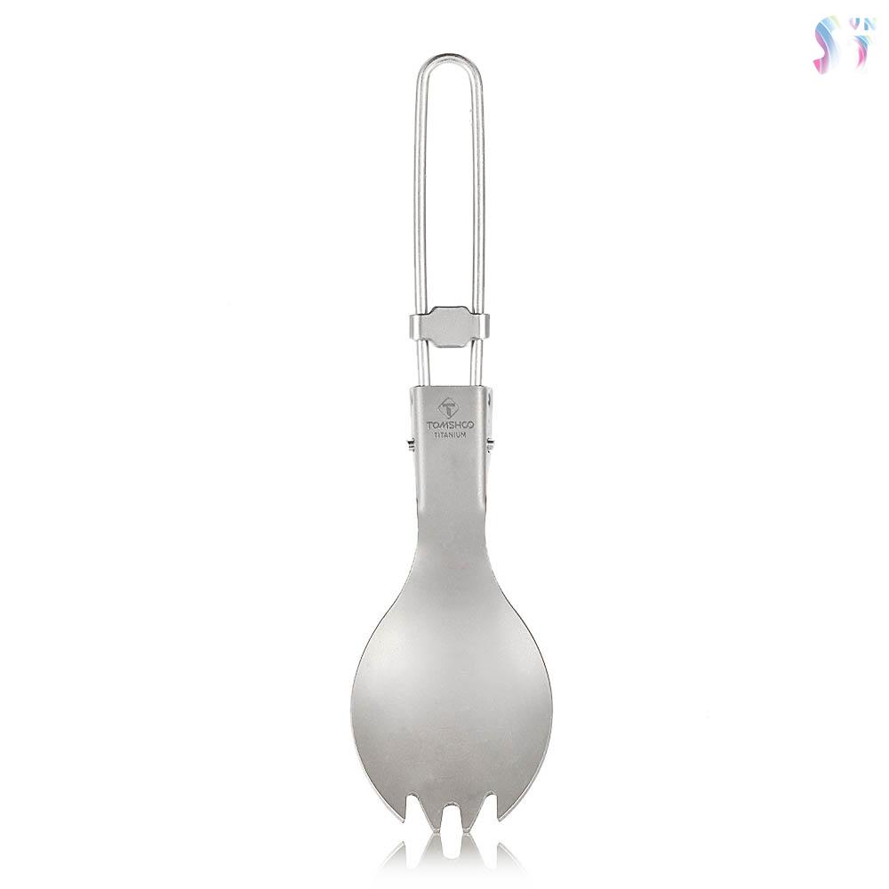 Muỗng Nĩa Bằng Titan Gấp Gọn Tiện Lợi Cho Dã Ngoại