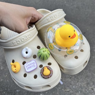 Cartoon Watermelon 3D Jibbitz for Crocs Swimming Ring Jibitz Charm Duck Crocs Jibbits Set Women Shoes Accessories Shoe Charms Pins Decoration