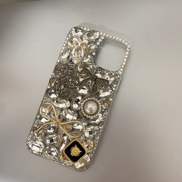 Ốp Điện Thoại Đính Đá Kim Cương Giả Nhật Hàn Cho iphone13pro 14promax 14 / 13 14 / 13promax