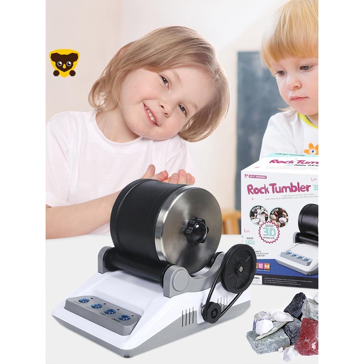 Bộ Dụng Cụ Đánh Bóng Rock Tumbler Chống Rò Rỉ Máy Đánh Bóng Thô Rocks Into Beautiful Gems SHOPCYC5398