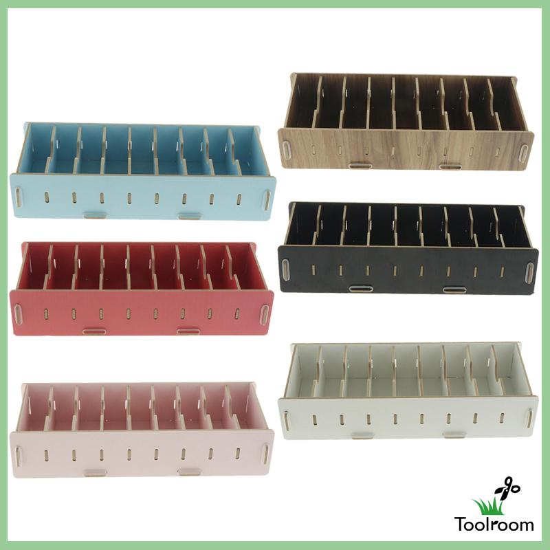 Khay Đựng Thẻ Tên Để Bàn 9 Ngăn Màu Đen