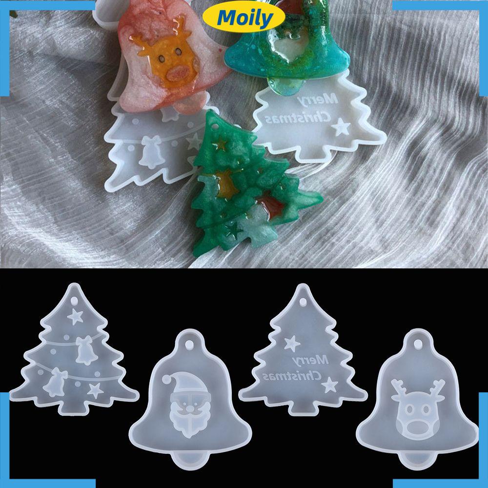 MOILYVN Khuôn Silicone Làm Mặt Trang Sức Hình Cây Thông Giáng Sinh