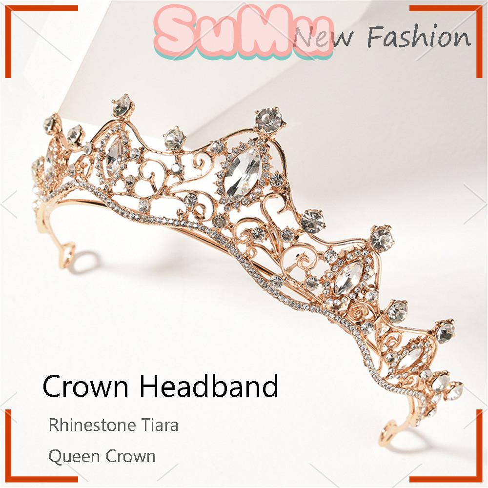 SUMU Vương Miện Công Chúa Đính Pha Lê Sang Trọng Cho Cô Dâu