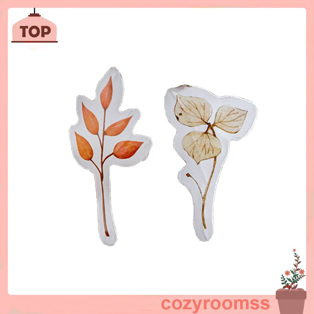 Bộ 46 Miếng Dán Trang Trí Sổ Tay Nhật Ký Hình Lá Mùa Thu