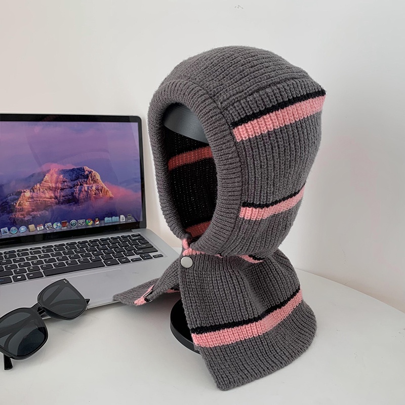 Mũ Len Balaclava Dệt Kim Giữ Ấm Thời Trang Cho Nữ