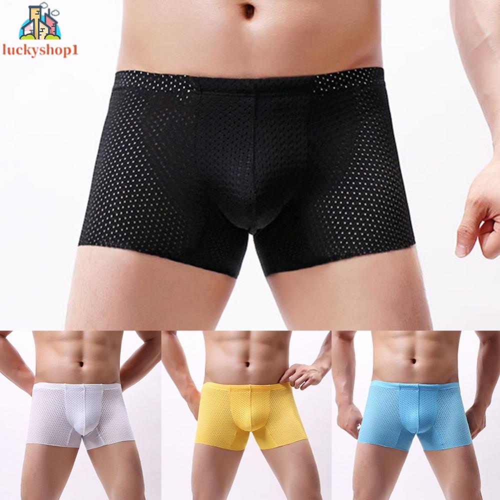 1 Quần Lót Boxer Cotton Mềm Mại Lưng Thấp Gợi Cảm
