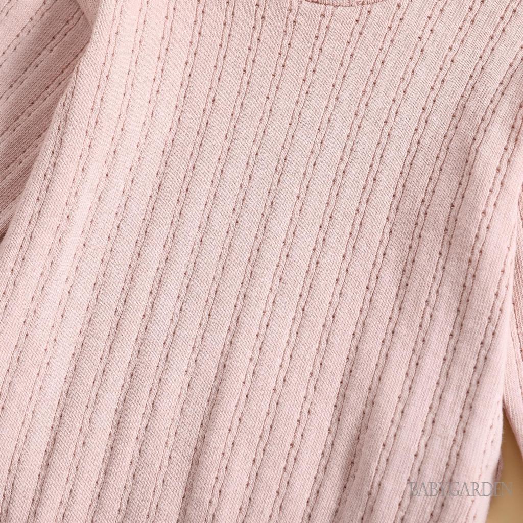 Áo Liền Quần Dài Tay Cổ Tròn Màu Sắc Thời Trang Cho Bé 0-24 Tháng Tuổi