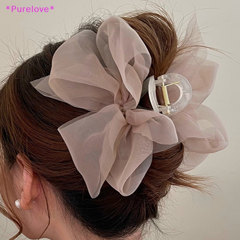 Kẹp Tóc Đính Nơ Lưới Thời Trang Thanh Lịch Cho Nữ Mới