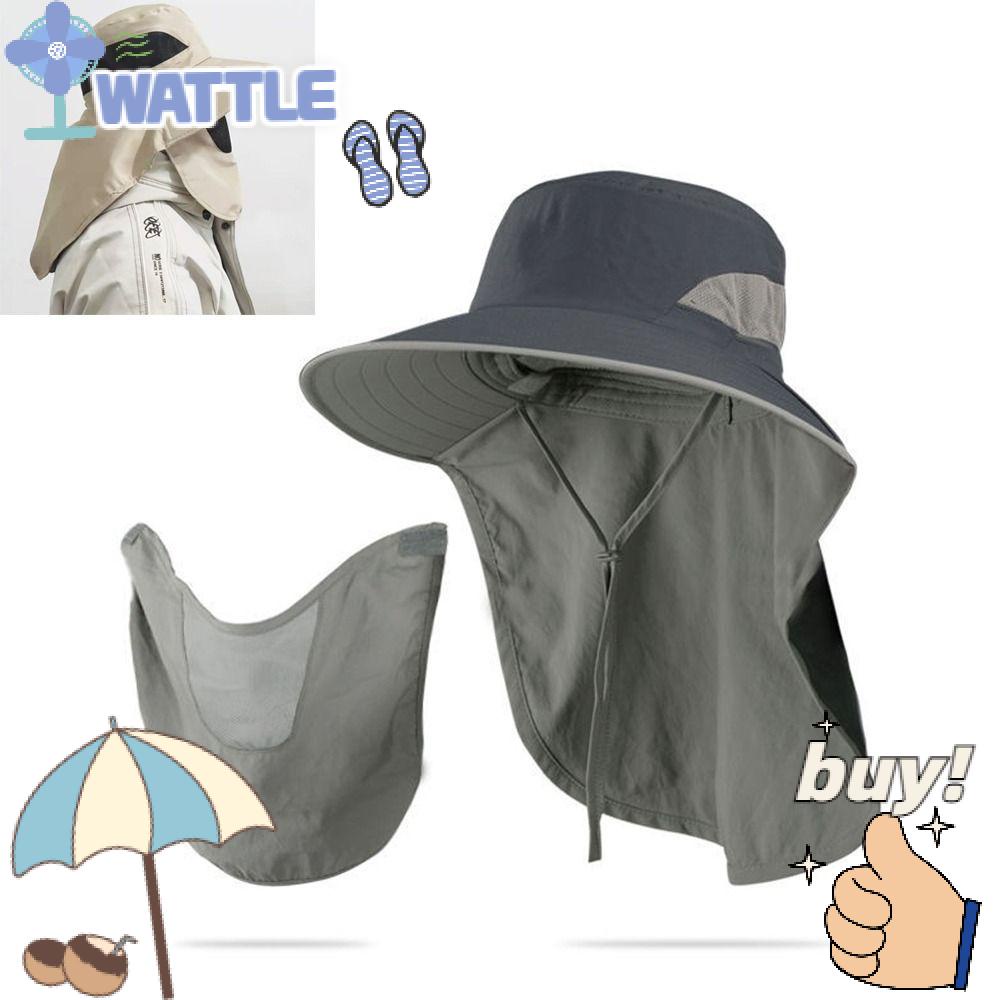 Mũ Panama Che Mặt Và Cổ Chống Tia UV Có Thể Tháo Rời Cho Nam Nữ UPF 50 +