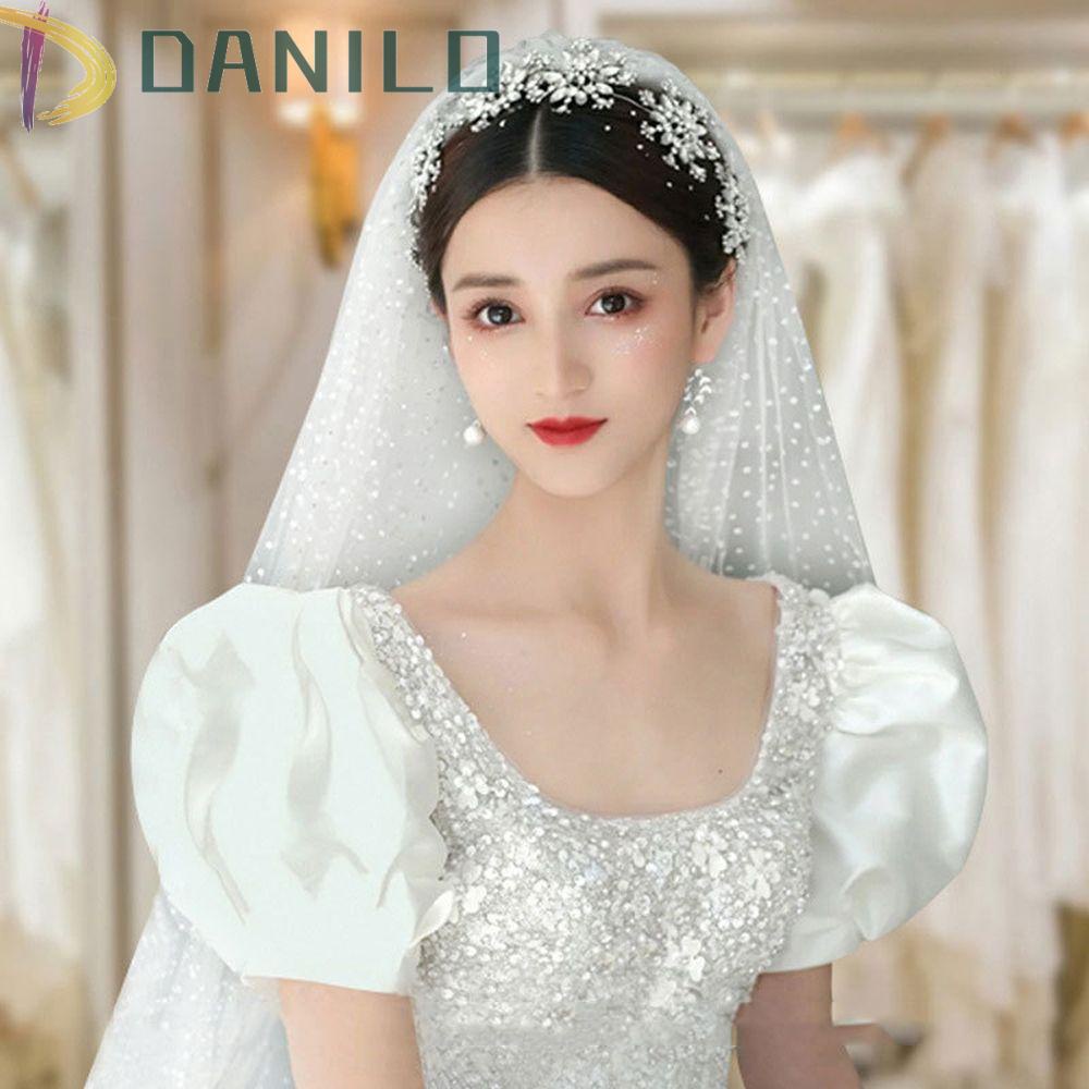 DANILO Băng Đô Cài Tóc Đính Đá Thời Trang Hàn Quốc