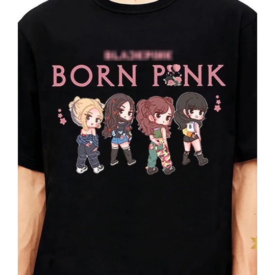 Áo phông áo thun Born Pink Chibi BlackPink Pink Venom
