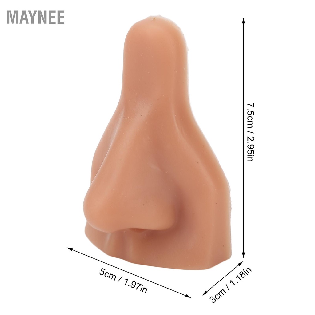 MayneeMô Hình Mũi Silicon 3D Linh Hoạt Mô Hình Thực Hành Mũi Giả Để Luyện Tập Khâu Trang Sức Màn Hình snowa