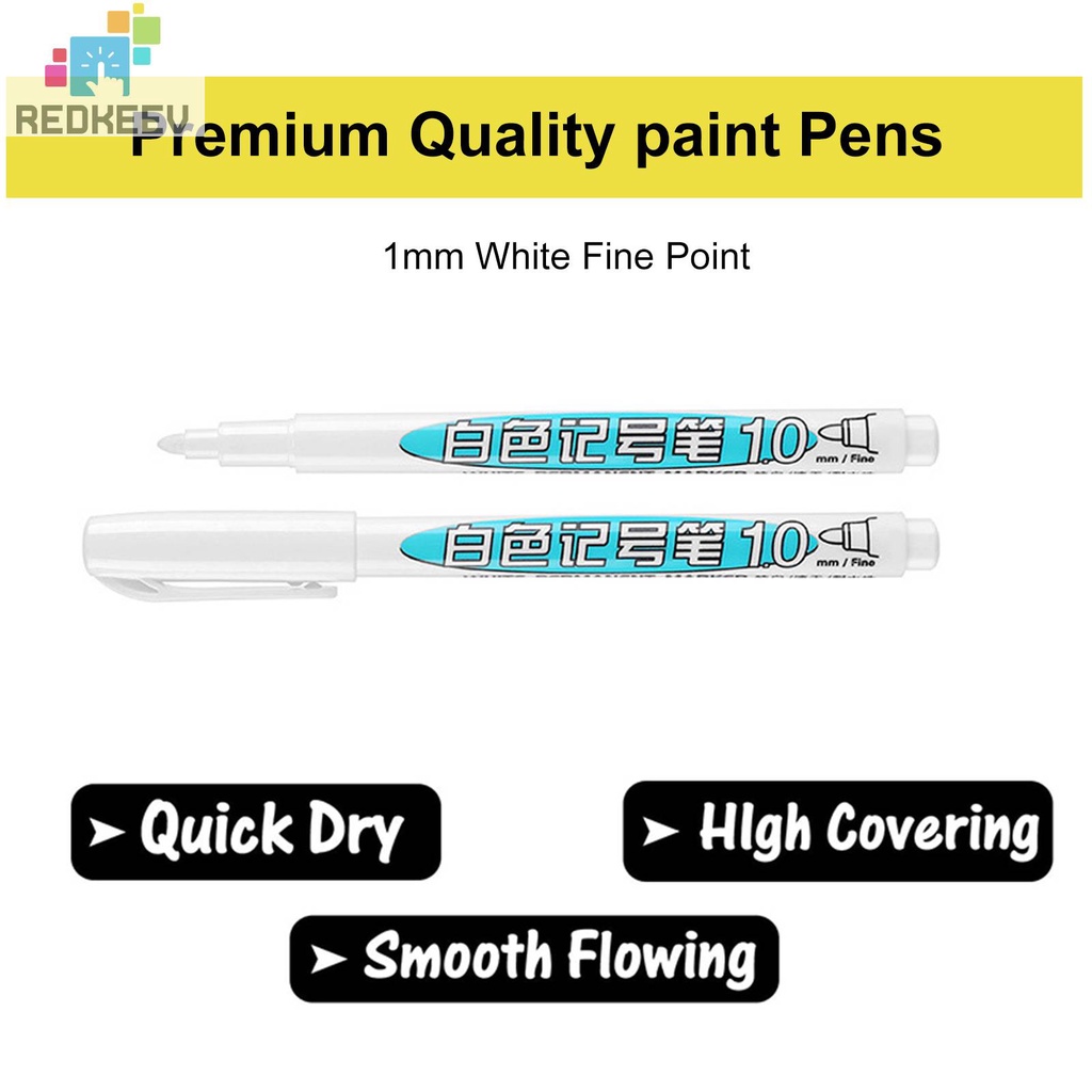 Set 4 Bút Lông Màu Trắng Ngòi 1 / 2mm