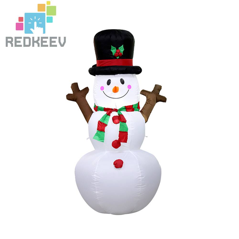 Bong Bóng Người Tuyết Có Đèn LED 1.6m Dùng Trang Trí Tiệc Giáng Sinh