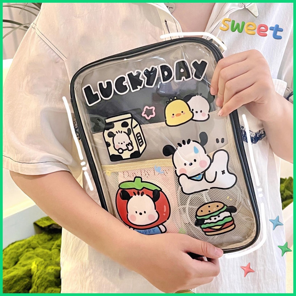 Túi Đựng Máy Tính Bảng Chống Sốc Có Khóa Kéo Họa Tiết Hoạt Hình Cho jiwvn