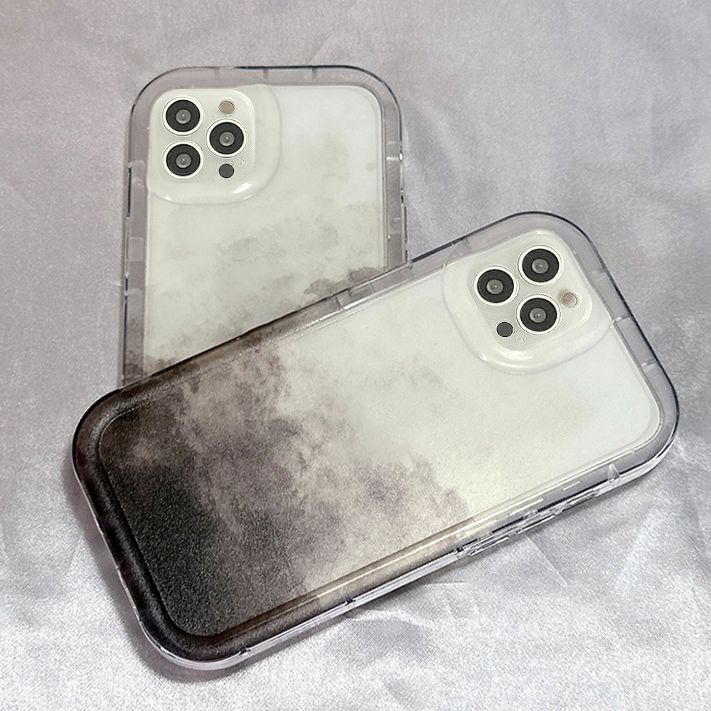 Ốp Điện Thoại TPU Mềm Dày Chống Sốc Họa Tiết Phong Cảnh Cho IPhone 11 12 13 14 Pro Max