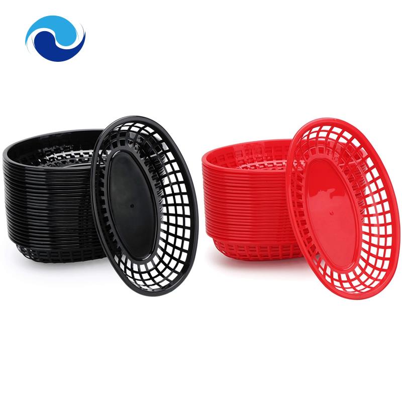 Set 24 Khay Đựng Thức Ăn Màu Đen Tiện Dụng Cho Nhà Hàng / Quán Bar