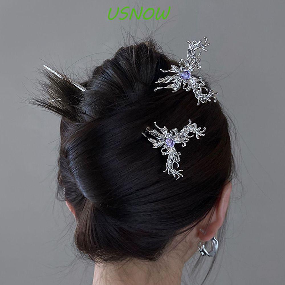 USNOW Kẹp Tóc Hợp Kim Phong Cách Retro Thời Trang Cho Nữ