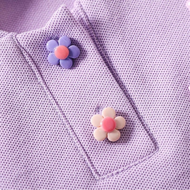 15-45Kg Bé Gái Phong Cách Nước Ngoài Thời Trang Mùa Hè 2023 Mới Váy Polo Trẻ Em Lớn Mùa Hè Tay Phồng Chân Váy Công Chúa