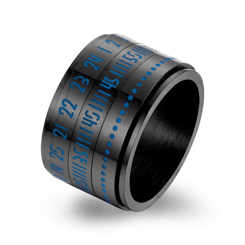 Ygt Nhẫn Thép Titan Xoay Được Có Lịch Số La Mã Sáng Tạo Cho Nam Và Nữ